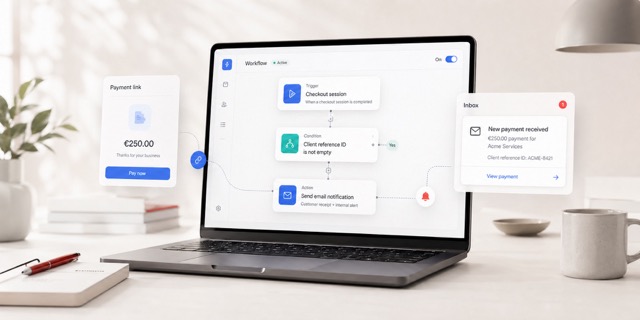 Notifications de paiement Stripe sur-mesure avec Workflows - sans code