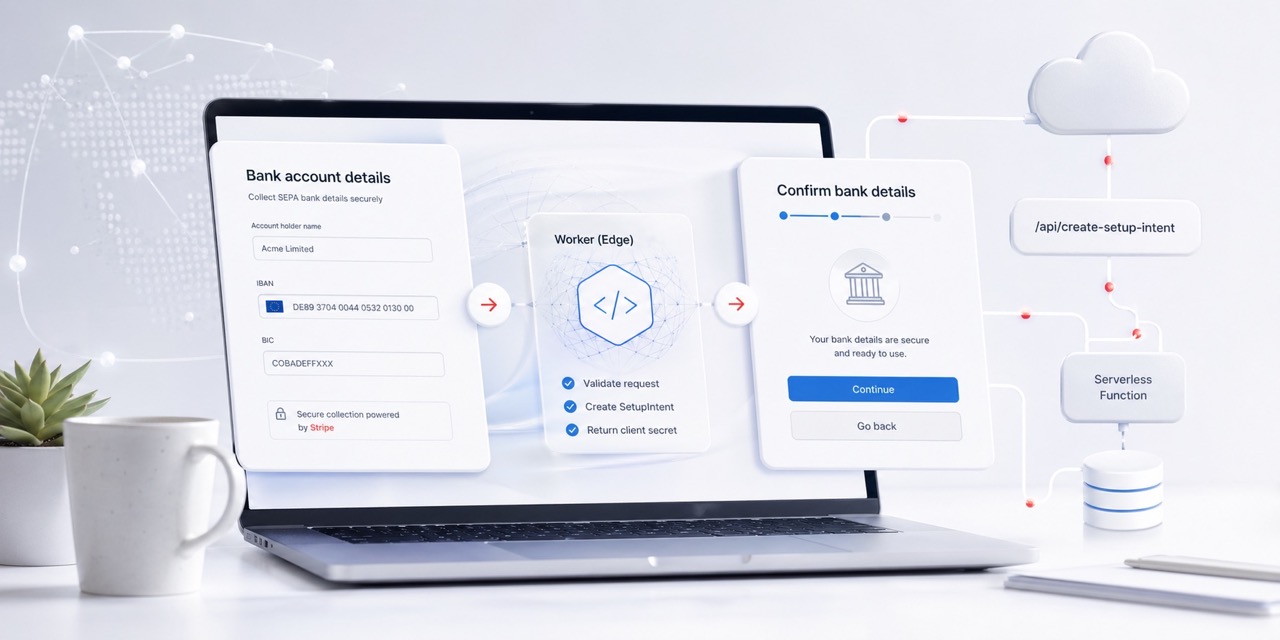 Simplifier la collecte des coordonnées bancaires SEPA : une approche serverless avec Stripe et Cloudflare Workers