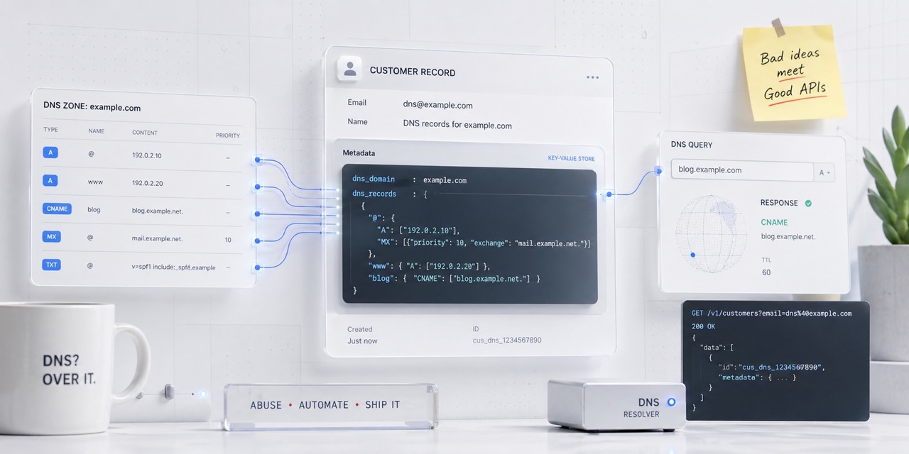 Stripe est désormais mon fournisseur DNS : quand de bonnes API rencontrent de mauvaises idées